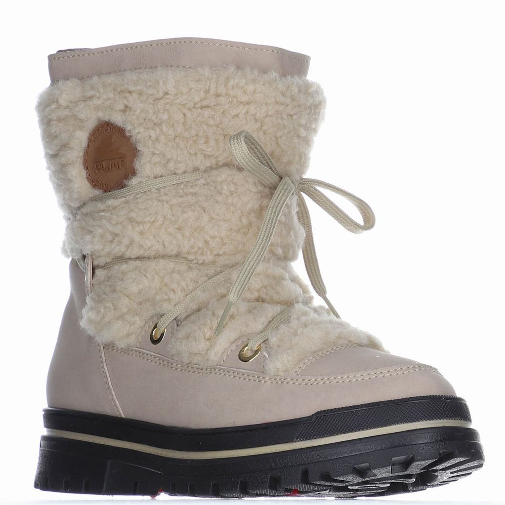 Buty Zimowe Pajar Maxine Ice Gripper Damskie Beżowe | ERY9887QT